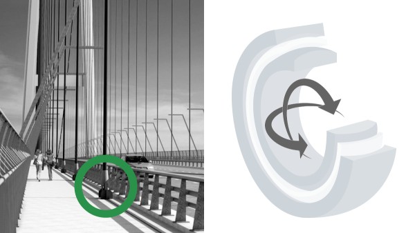 In contrast to the upper suspension points of the supporting cable, the lower mountings also have to be able to absorb the multi-directional pivotal movements emanating from the road. That’s why instead of the plain bushes used at the top the more agile radial spherical plain bearings from Schaeffler are used.